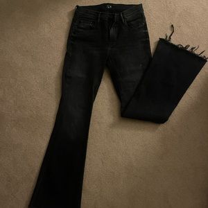 MOTHER black/gray flare jeans